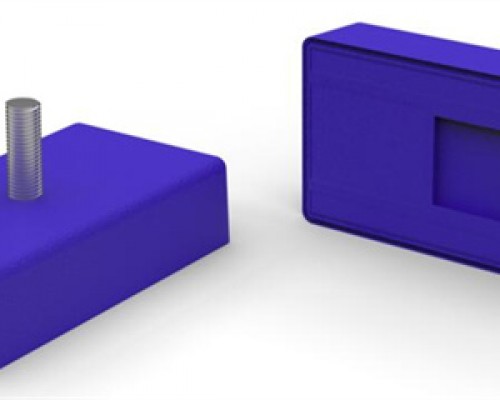 方形包胶强磁吸盘